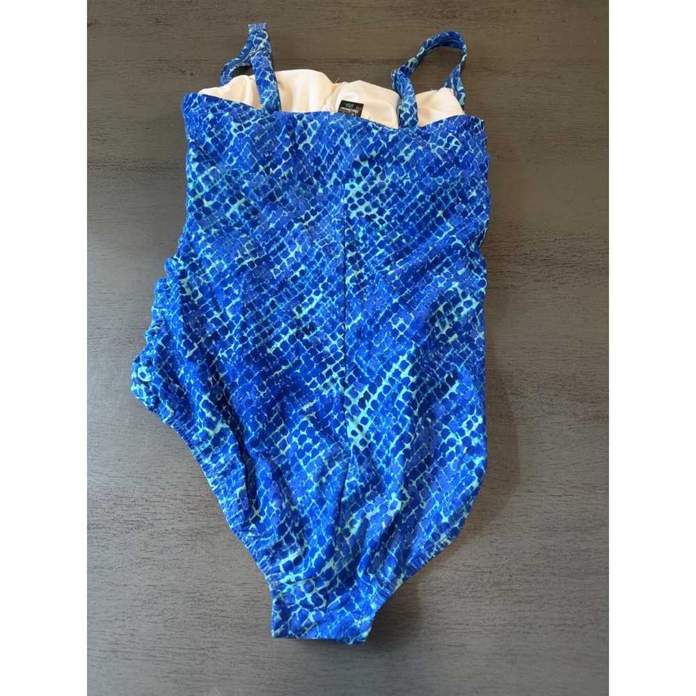 Island Escape Blue & Aqua Patterned One-Piece Swimsuit - Picture 2 of 2